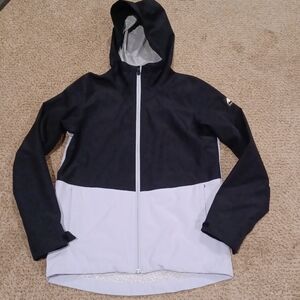 Burton Black and Light Gray Hooded Shell Jacket Womens Size L (12)